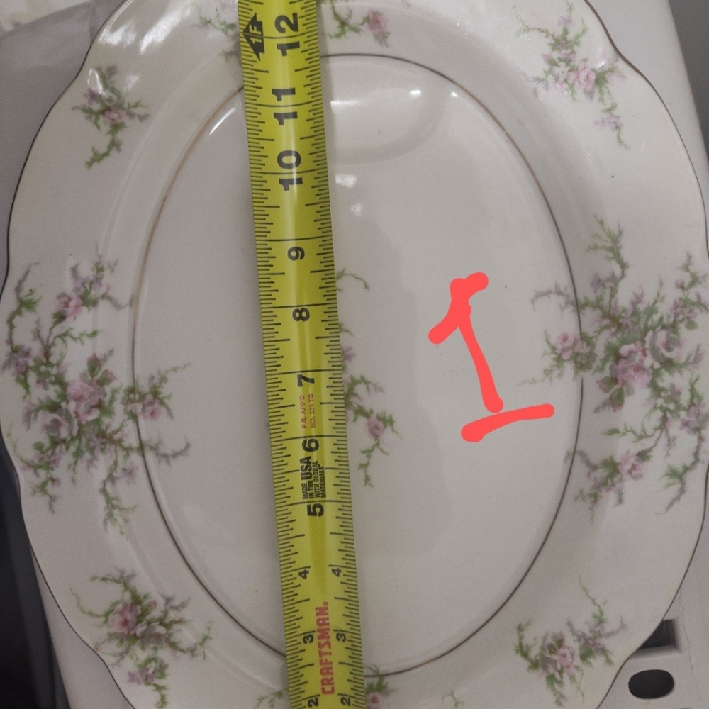 44 Piece Haviland White and Pink Dinnerware Set with Delicate Floral Design